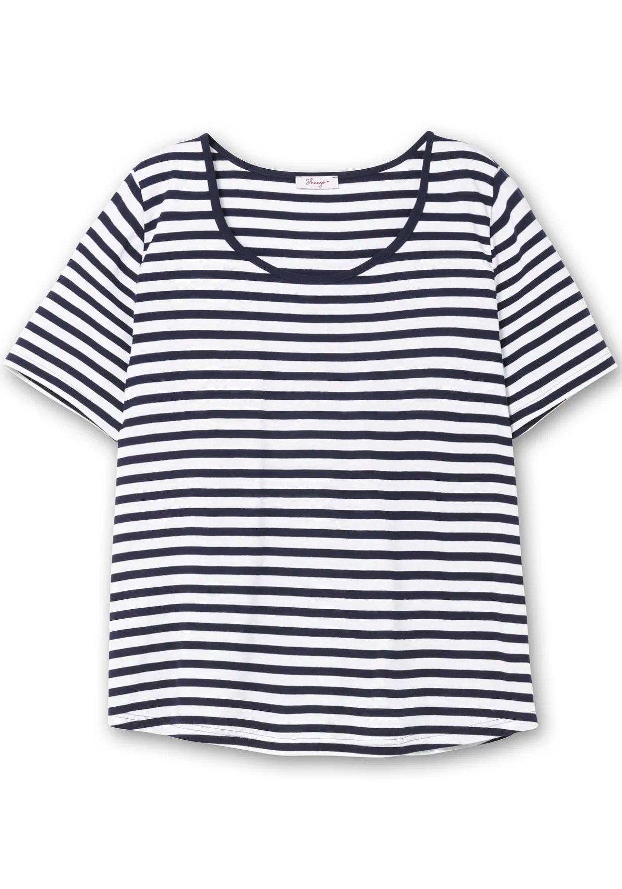 T-Shirt mit Streifen und Rundhalsausschnitt<sheego Hot