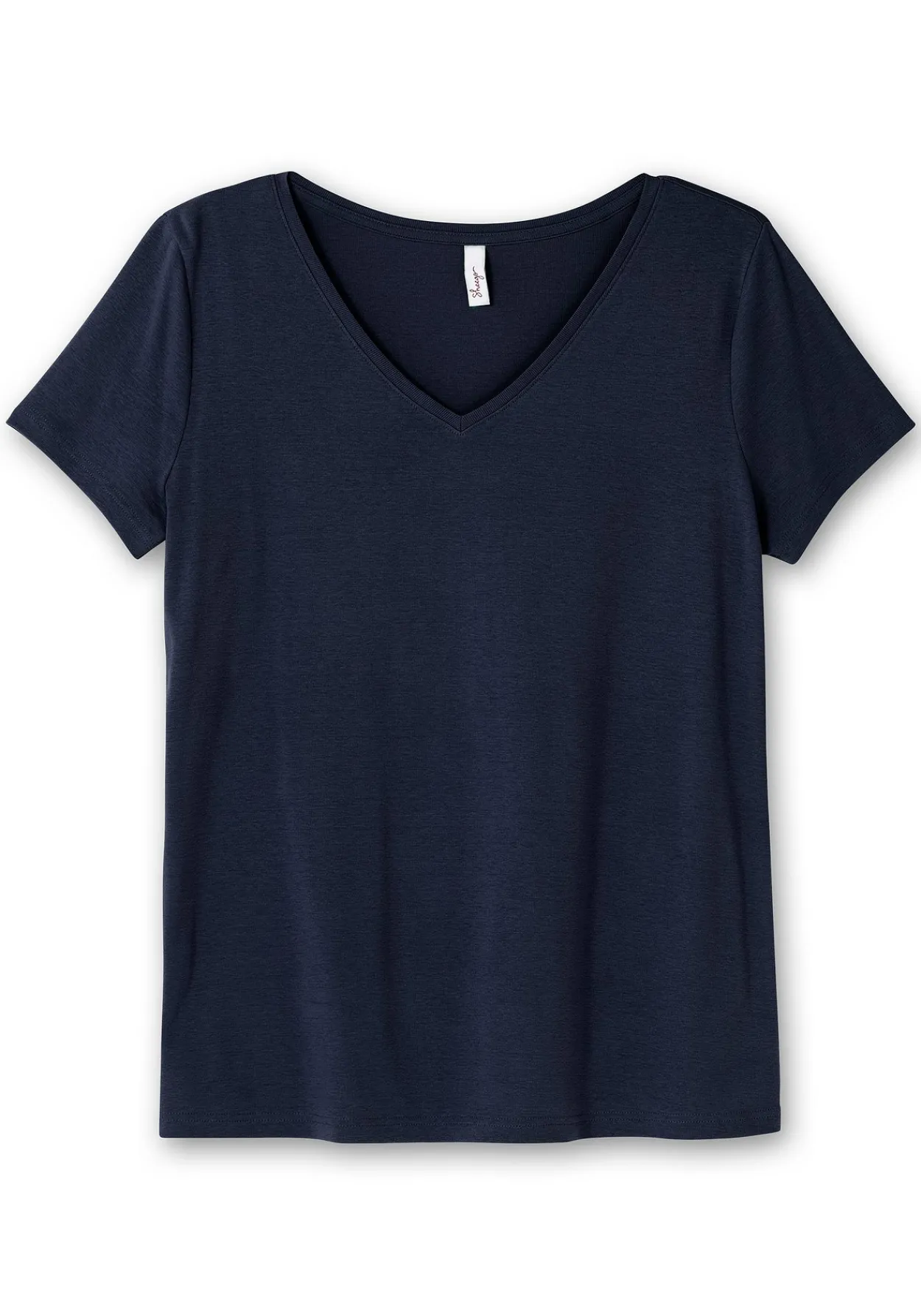T-Shirt mit V-Ausschnitt<sheego Hot