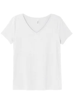 T-Shirt mit V-Ausschnitt<sheego Clearance