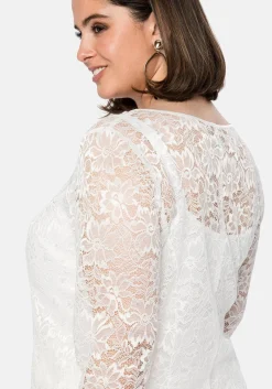 Tunika aus fein glänzender Spitze, mit Innentop<sheego Clearance