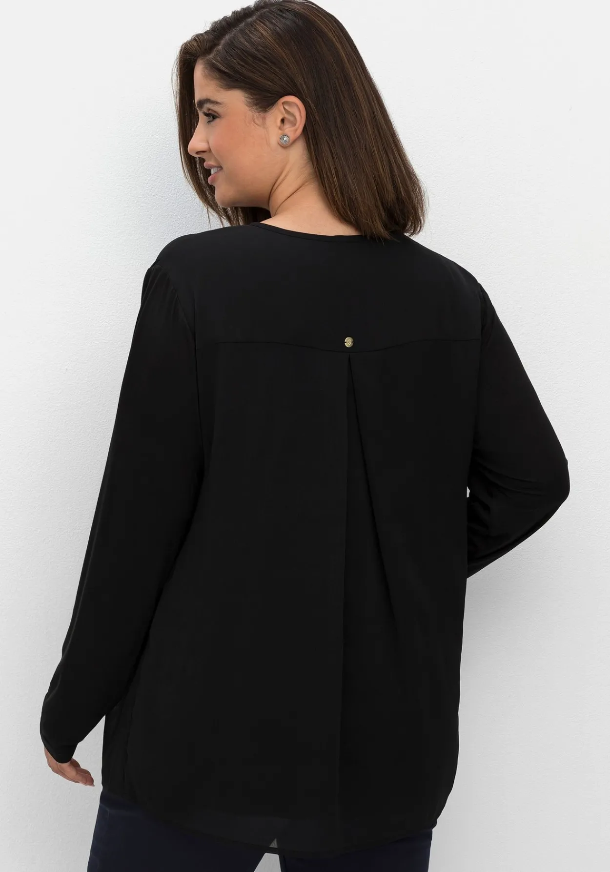 Tunika im Lagenlook aus Chiffon und Jersey<sheego Discount