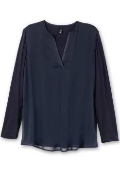 Tunika im Lagenlook aus Chiffon und Jersey<sheego Hot