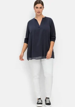 Tunika im Lagenlook aus Chiffon und Jersey<sheego Hot