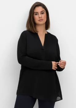 Tunika im Lagenlook aus Chiffon und Jersey<sheego Discount