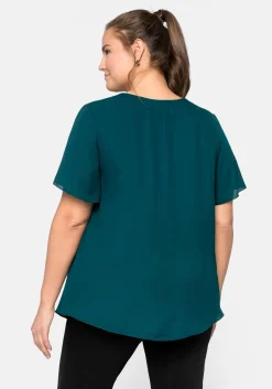 Tunika im Lagenlook mit Flügelärmeln<sheego Discount