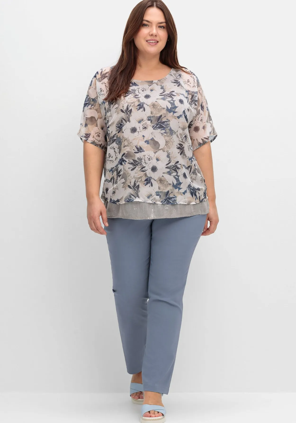 Tunika im Lagenlook, mit Paillettensaum<sheego Best