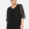 Tunika im Layerlook, mit Chiffon<sheego Sale