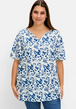 Tunika in A-Linie, mit Flügelärmeln und Blätterprint<sheego Sale