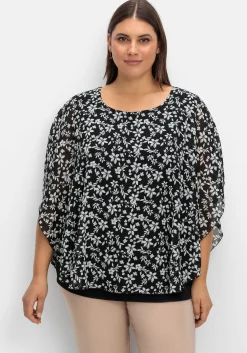 Tunika in Layeroptik, mit Blumenprint<sheego New