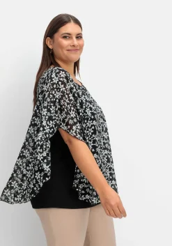 Tunika in Layeroptik, mit Blumenprint<sheego New