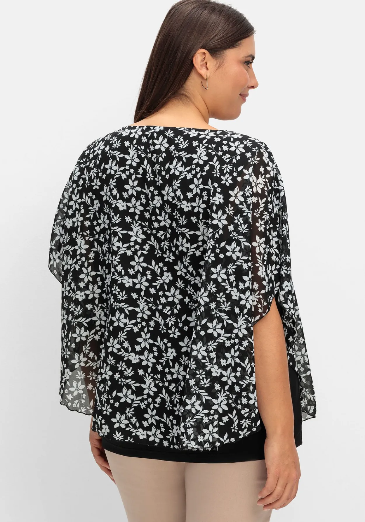 Tunika in Layeroptik, mit Blumenprint<sheego New