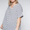 Tunika in Oversized-Form mit Streifen<sheego Online