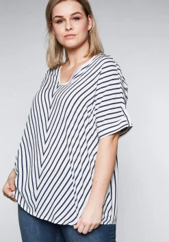 Tunika in Oversized-Form mit Streifen<sheego Online