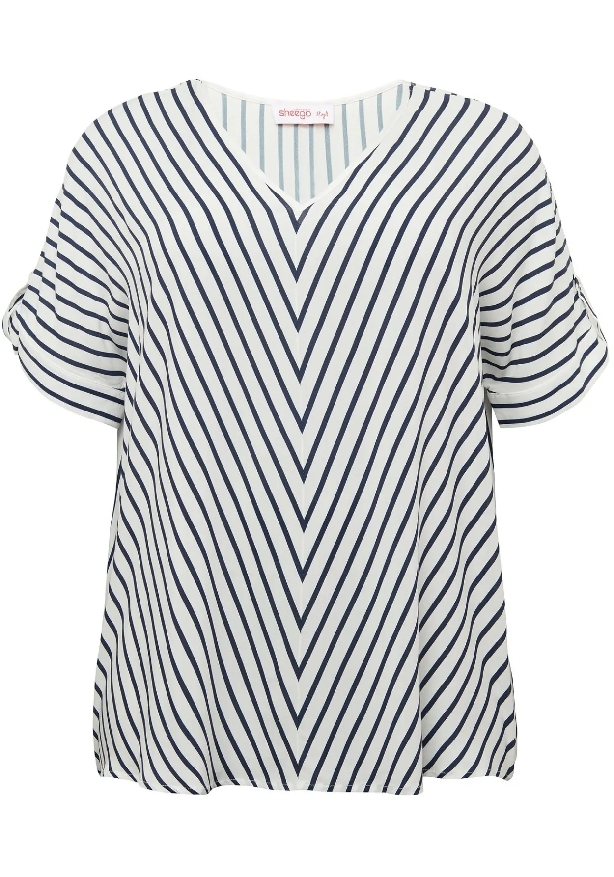 Tunika in Oversized-Form mit Streifen<sheego Online