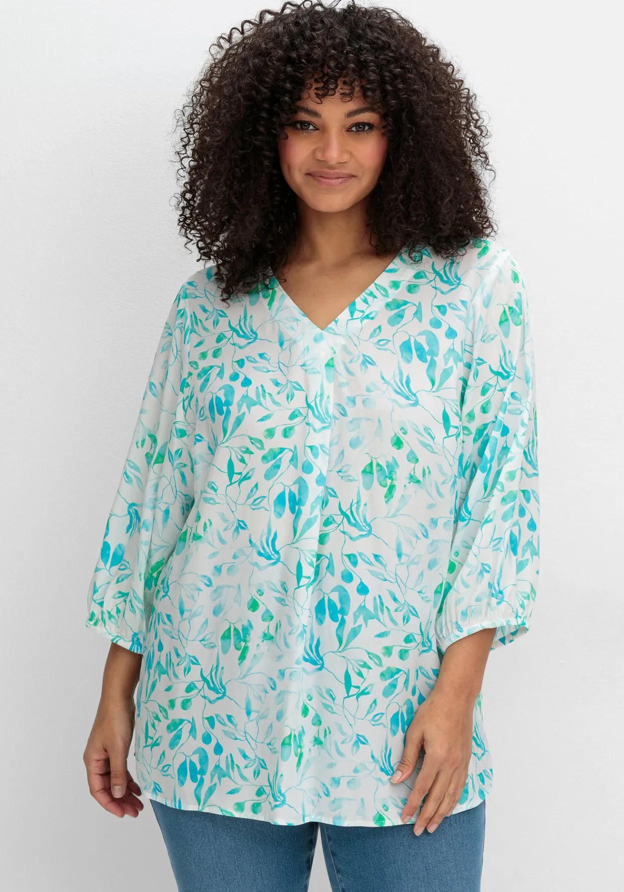 Tunika mit Alloverdruck und 3/4-Arm<sheego Clearance