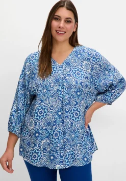 Tunika mit Alloverdruck und 3/4-Arm<sheego Discount