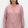 Tunika mit Alloverdruck und Knopfleiste<sheego Discount