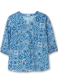 Tunika mit Alloverdruck und 3/4-Arm<sheego Discount