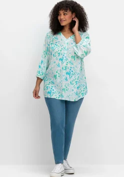 Tunika mit Alloverdruck und 3/4-Arm<sheego Clearance