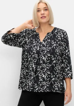 Tunika mit 3/4-Arm und Alloverprint<sheego Online