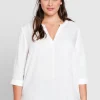 Tunika mit 3/4-Arm und gerundetem Saum<sheego Sale