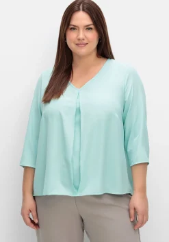 Tunika mit 3/4-Arm und Plisseefalten hinten<sheego Fashion