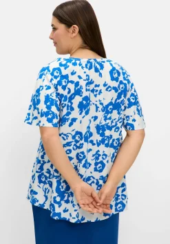 Tunika mit Blütenprint und V-Ausschnitt<sheego Online