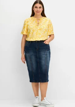Tunika mit Blütenprint und V-Ausschnitt<sheego Discount