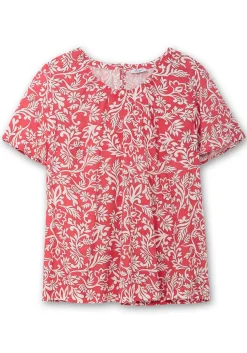 Tunika mit Blätterprint und Flügelärmeln<sheego Online