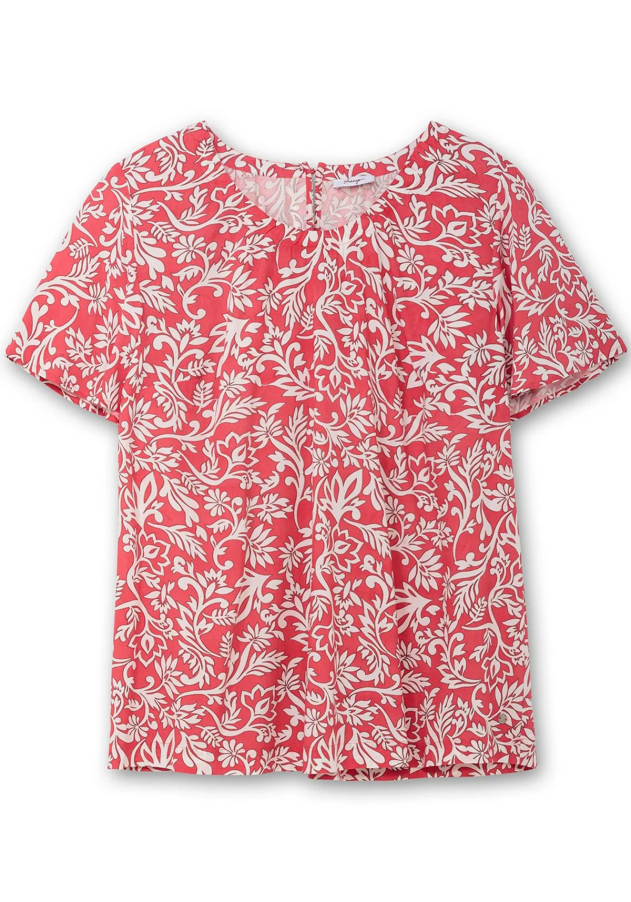 Tunika mit Blätterprint und Flügelärmeln<sheego Online