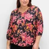 Tunika mit Blumendruck und Saum-Gummibund<sheego Hot
