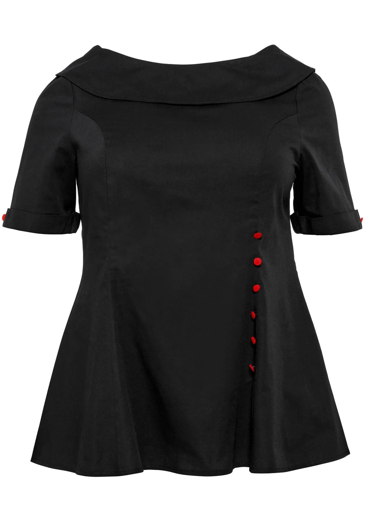 Tunika mit breitem, runden Kragen und Zierknöpfen<sheego by Joe Browns Discount