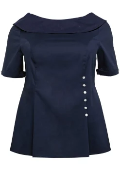 Tunika mit breitem, runden Kragen und Zierknöpfen<sheego by Joe Browns Discount