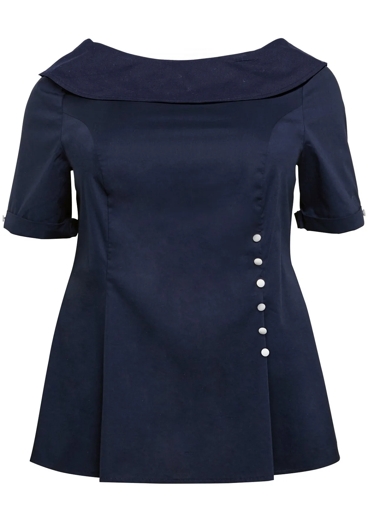 Tunika mit breitem, runden Kragen und Zierknöpfen<sheego by Joe Browns Discount
