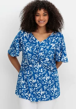 Tunika mit Flügelärmeln und Knotendetail<sheego Fashion