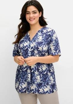 Tunika mit floralem Alloverdruck<sheego Outlet