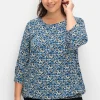 Tunika mit gelegten Falten und Minimalprint<sheego New