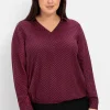 Tunika mit Hemdblusenkragen und Minimalprint<sheego Fashion