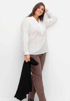 Tunika mit Hemdkragen und kurzer Knopfleiste<sheego Fashion