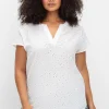 Tunika mit kurzen Ärmeln und Lochstickerei<sheego Fashion