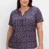Tunika mit Minimalprint und kurzen Ärmeln<sheego Hot