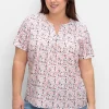 Tunika mit Minimalprint und kurzen Ärmeln<sheego Sale