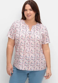 Tunika mit Minimalprint und kurzen Ärmeln<sheego Sale