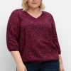 Tunika mit Minimalprint und Saum-Gummizug<sheego Discount