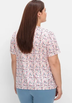 Tunika mit Minimalprint und kurzen Ärmeln<sheego Sale