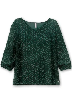 Tunika mit Minimalprint und Saum-Gummizug<sheego Sale