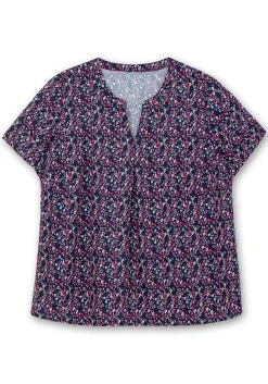 Tunika mit Minimalprint und kurzen Ärmeln<sheego Hot