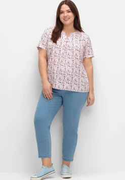 Tunika mit Minimalprint und kurzen Ärmeln<sheego Sale
