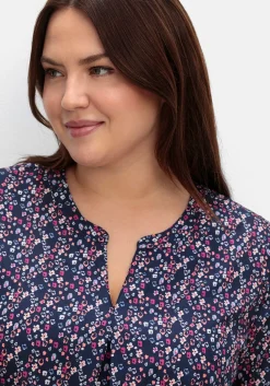 Tunika mit Minimalprint und kurzen Ärmeln<sheego Hot