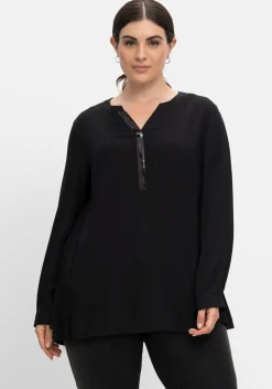 Tunika mit Pailletten am V-Ausschnitt<sheego Sale